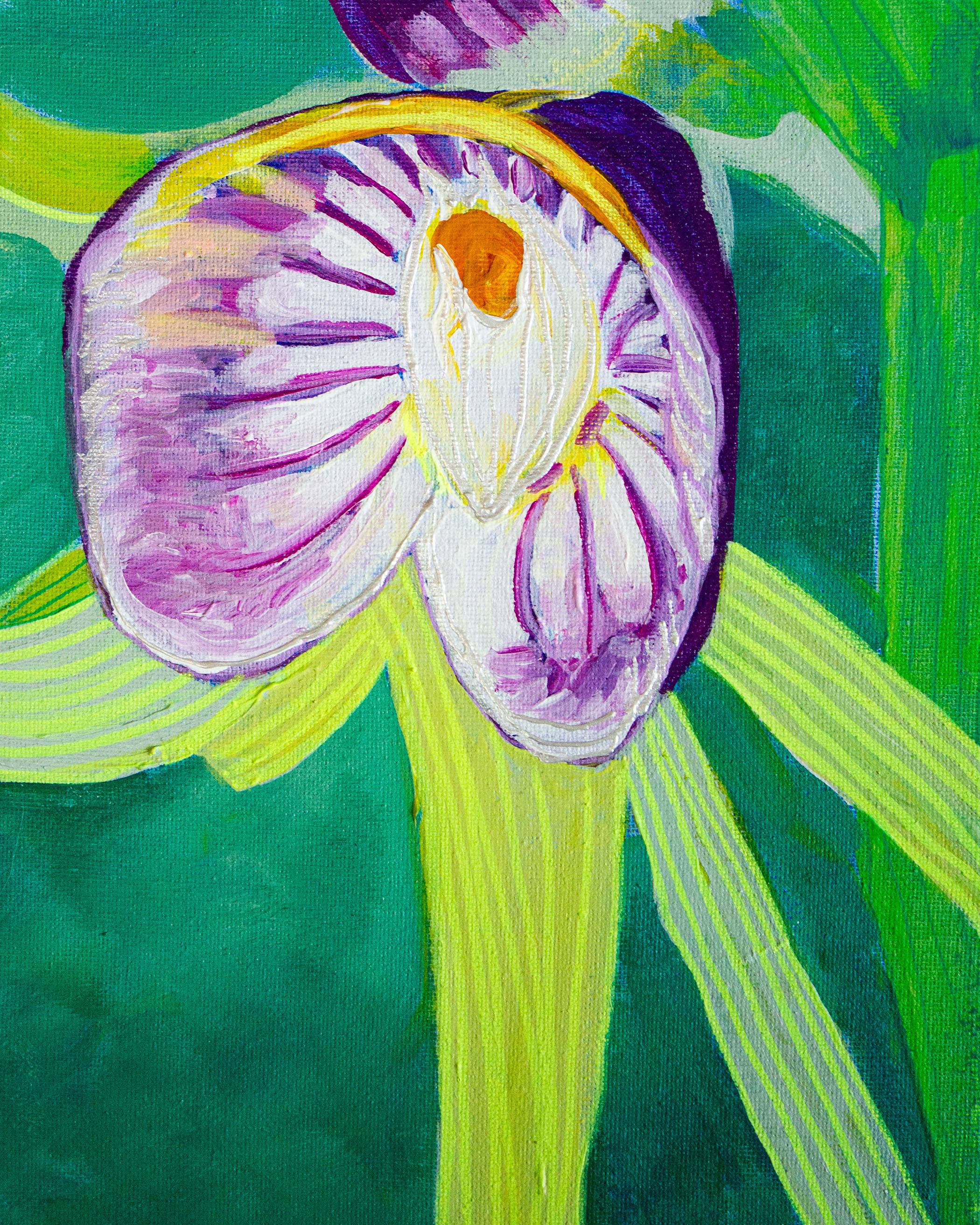 Black Orchid - Painting of a black orchid, a flower I saw on my Belize vacation! I thought they were very pretty., Acrylic